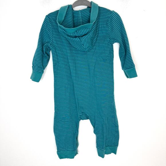 Old Navy Baby Long Sleeve Hooded One Piece Set Woodland Animals Size 6-12 Months - Picture 5 of 13